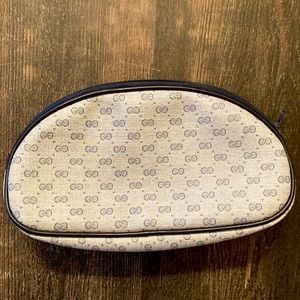 NWOT Vintage Gucci Zipper Pouch Clutch Wallet Italian Authentic